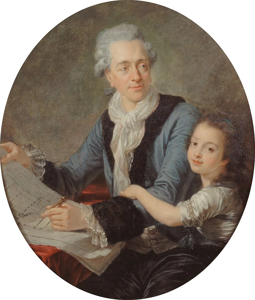 Ritratto di Claude Nicolas Ledoux con la figlia - Musée Carnavalet, Parigi